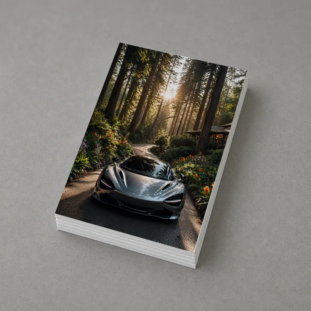 McLaren 720S Silver Forest Road Sunlight – Postcards