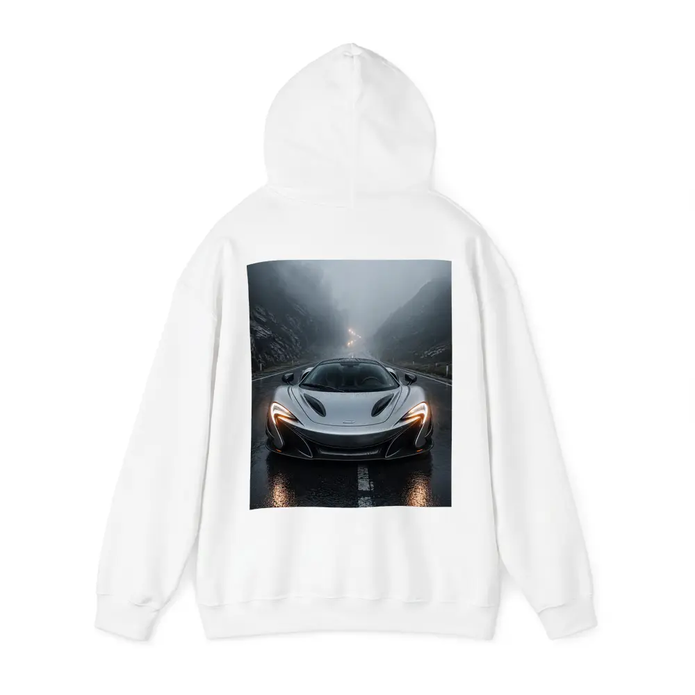 McLaren P1 Silver Rainy Mountain Road – Hoodies