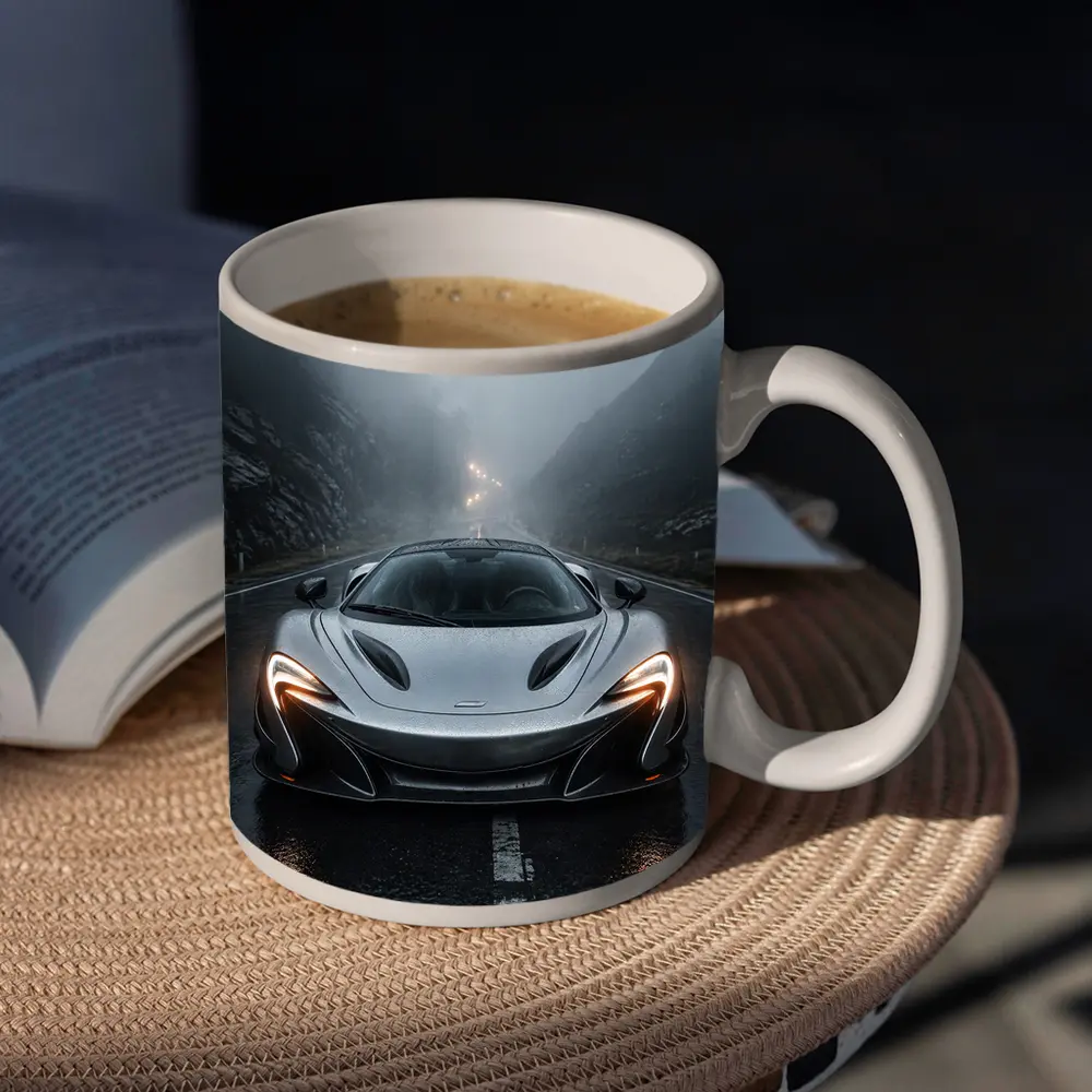 McLaren P1 Silver Rainy Mountain Road – Mugs