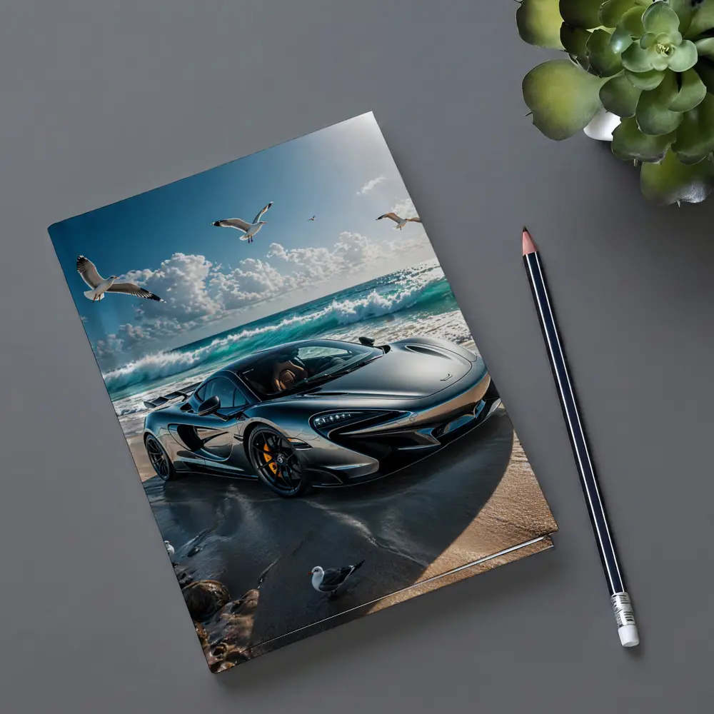 McLaren 765LT Supercar On Sunny Beach – Notebooks