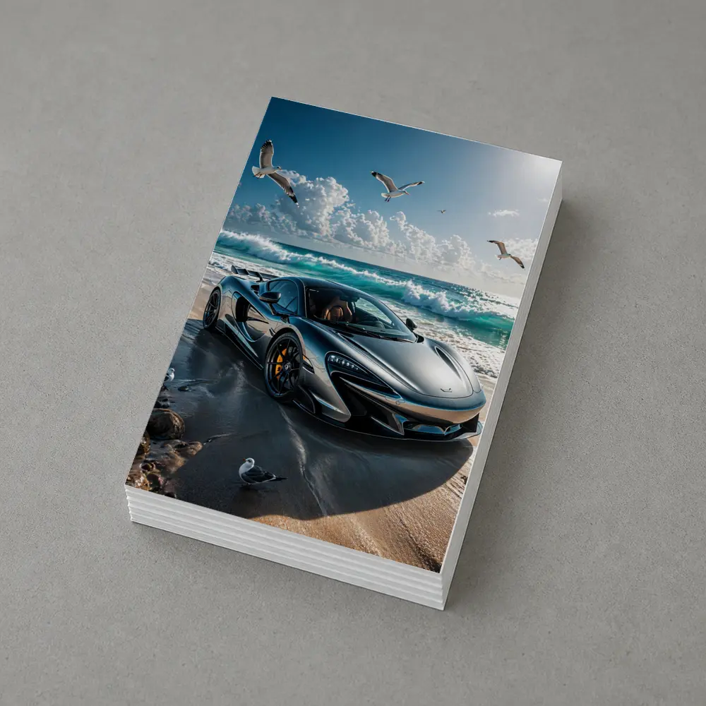McLaren 765LT Supercar On Sunny Beach – Postcards