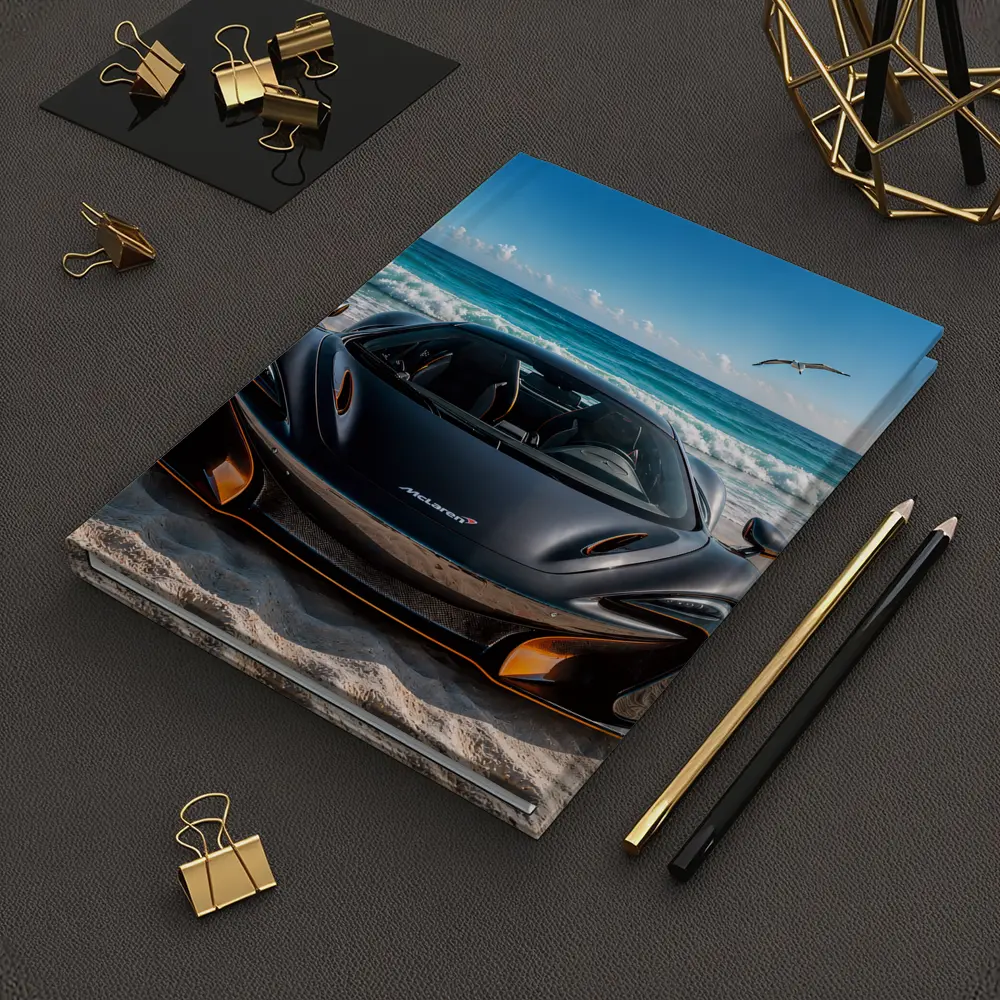 McLaren 765LT Black Supercar on Beach – Notebooks