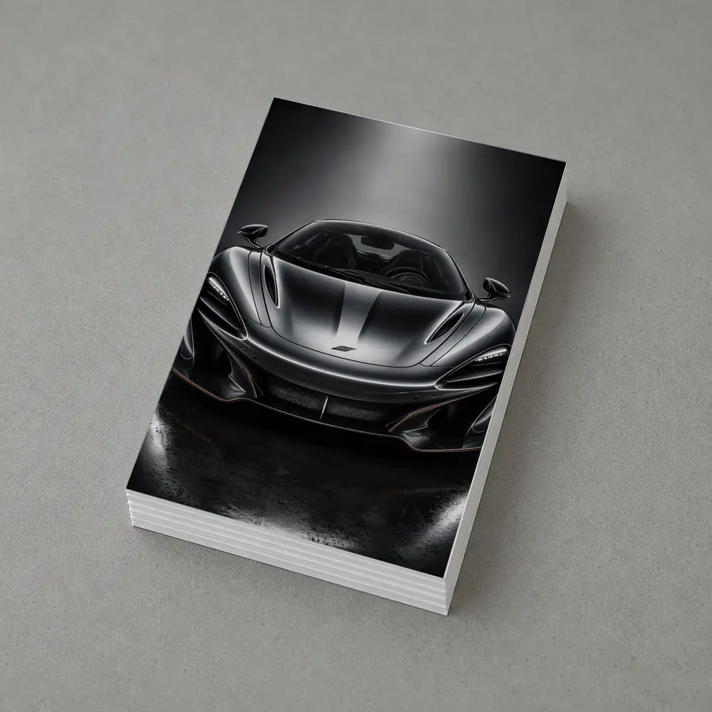 McLaren P1 Black Studio Front View – Postcards