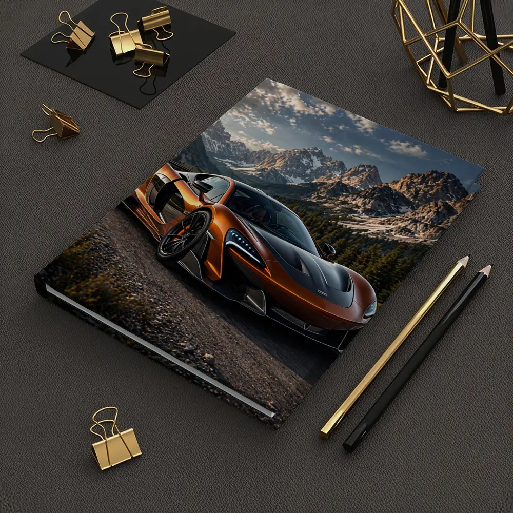 McLaren 570S Orange Mountain Road Scene – Notebooks