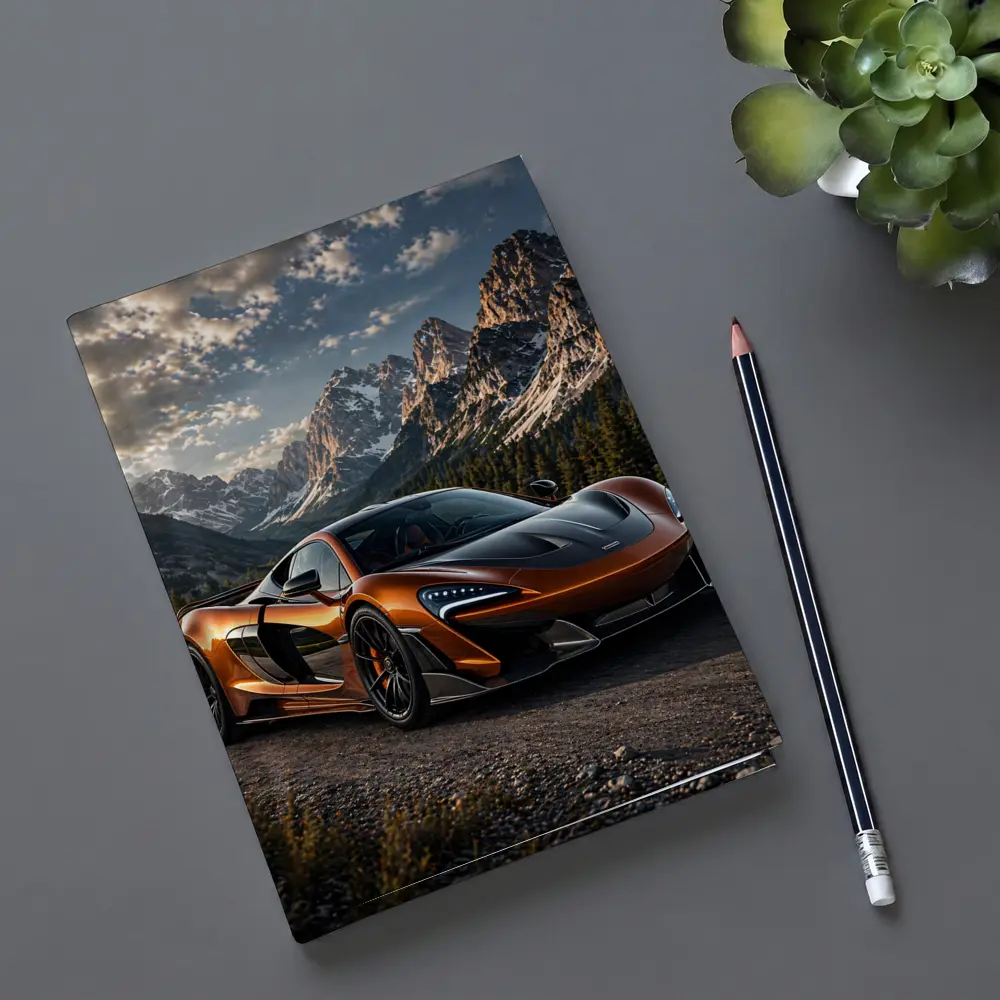 McLaren 570S Orange Mountain Road Scene – Notebooks
