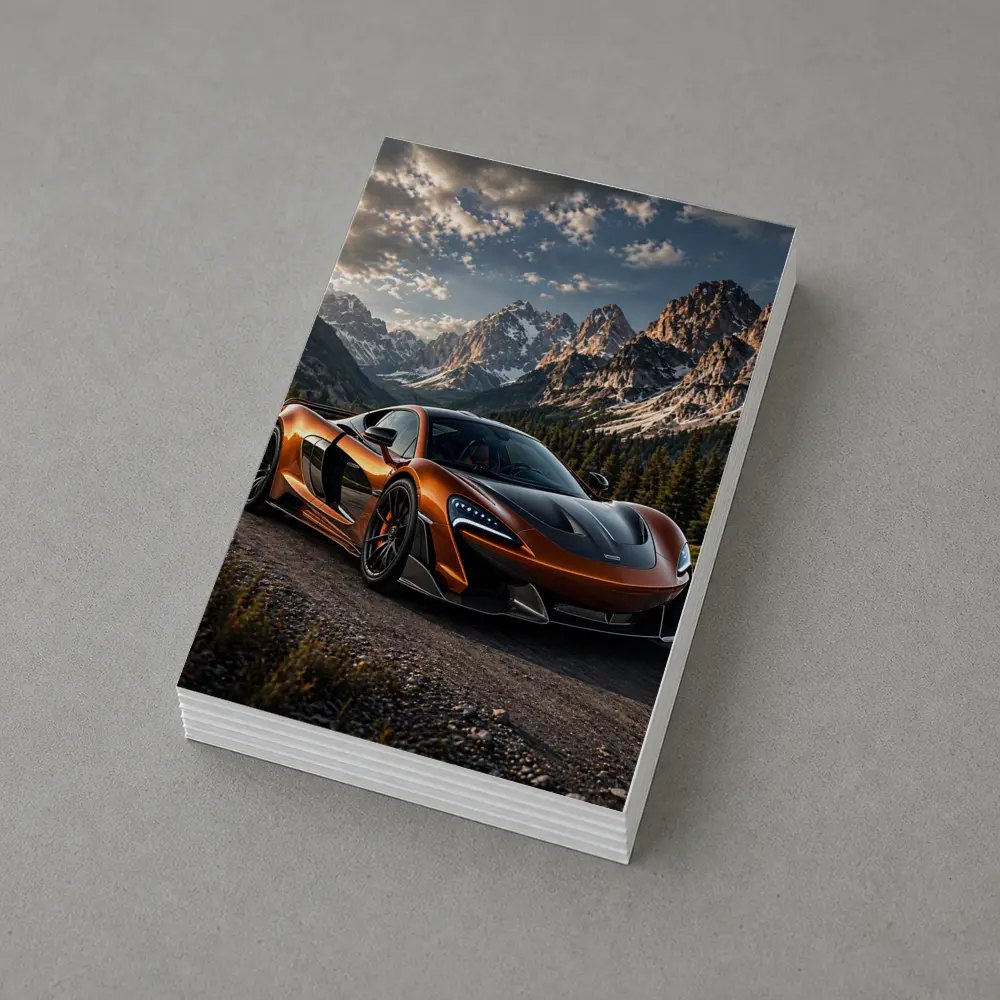 McLaren 570S Orange Mountain Road Scene – Postcards