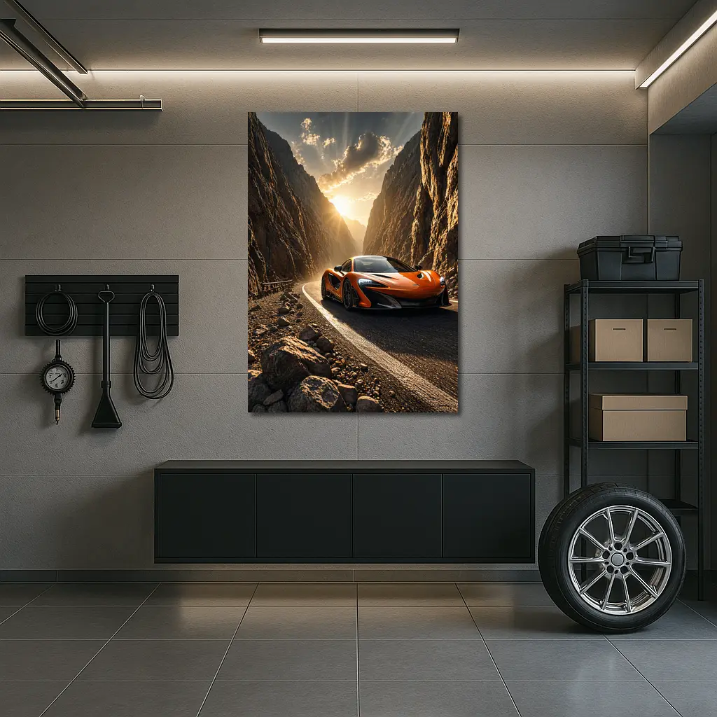 McLaren 600LT Orange Canyon Road Drive – Wall Art
