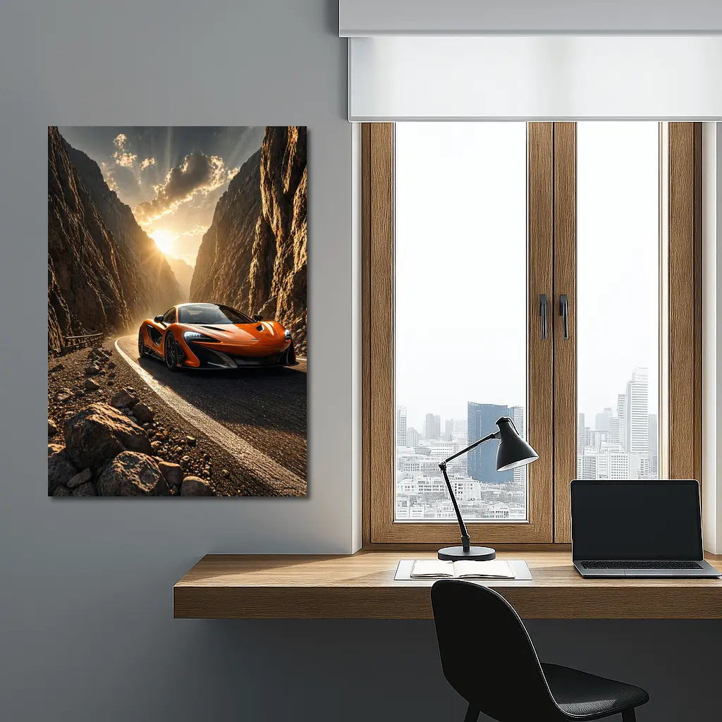 McLaren 600LT Orange Canyon Road Drive – Wall Art