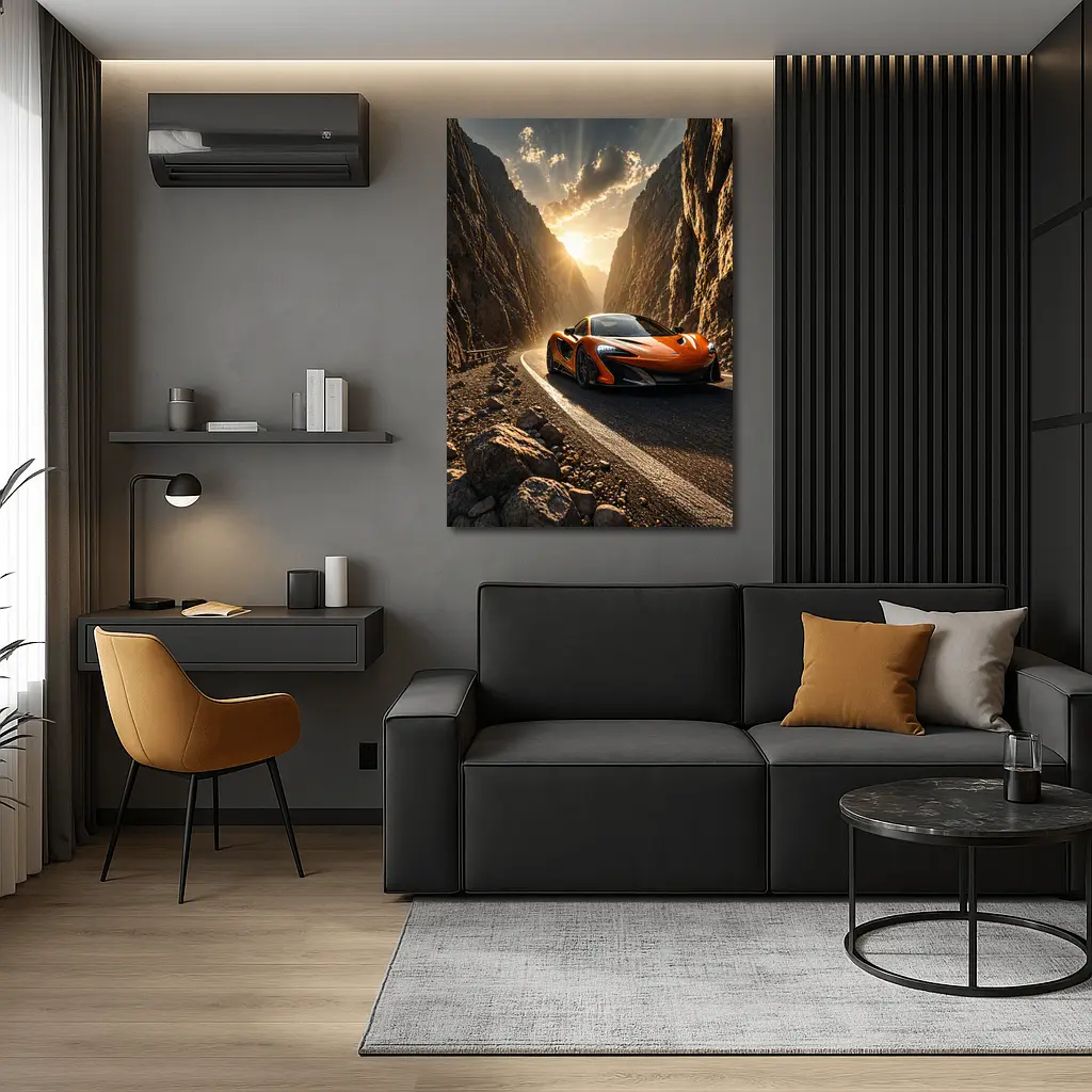 McLaren 600LT Orange Canyon Road Drive – Wall Art