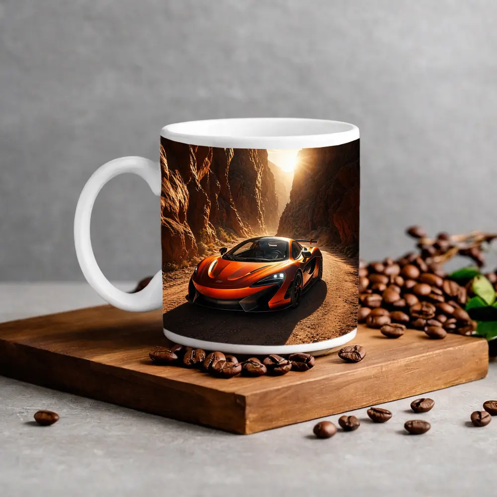 McLaren 600LT Orange Canyon Sunset Drive – Mugs