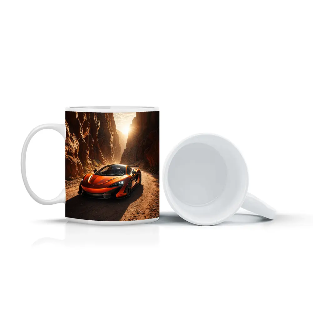 McLaren 600LT Orange Canyon Sunset Drive – Mugs