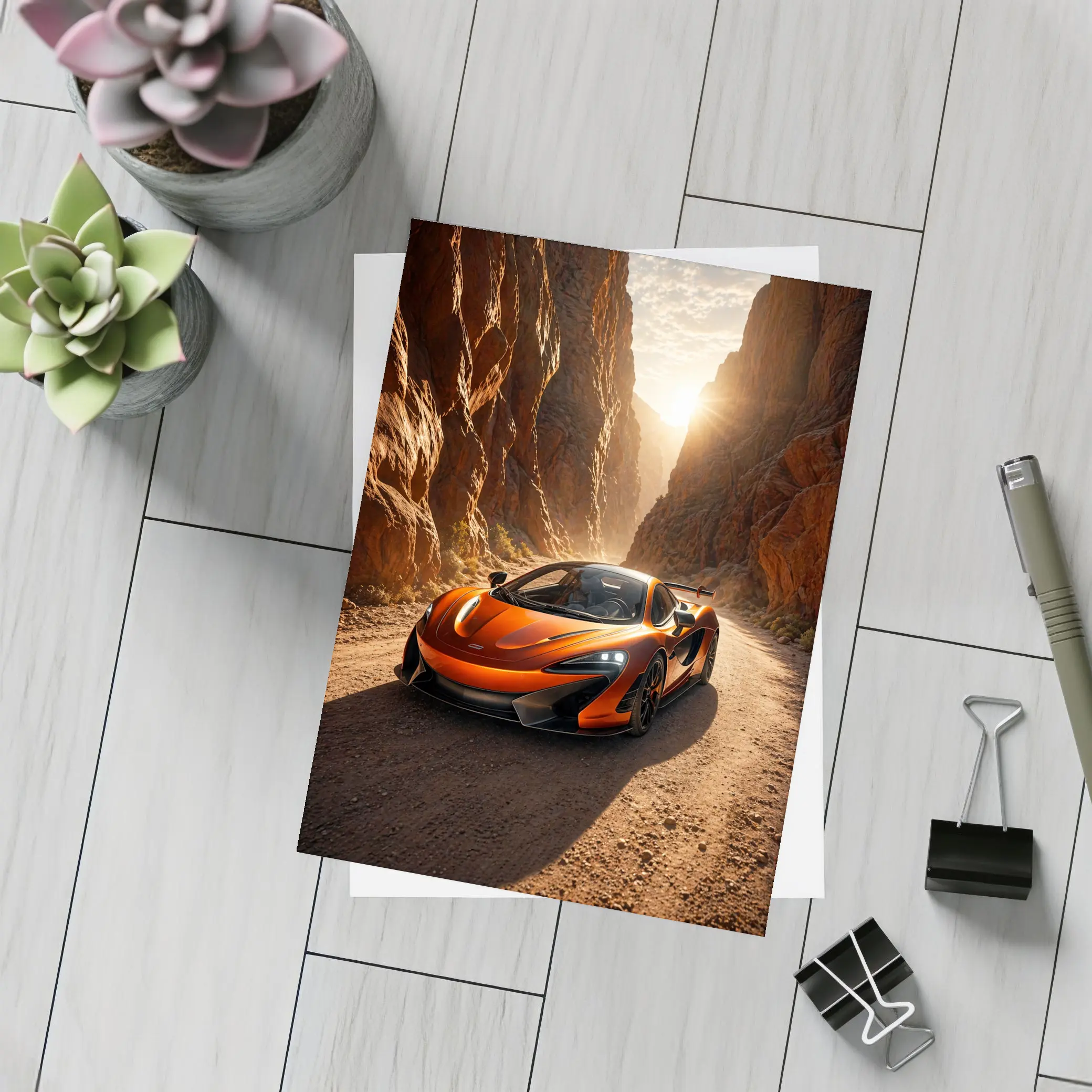 McLaren 600LT Orange Canyon Sunset Drive – Postcards