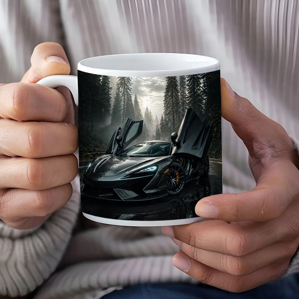 McLaren Supercar Wet Forest Road Dark – Mugs