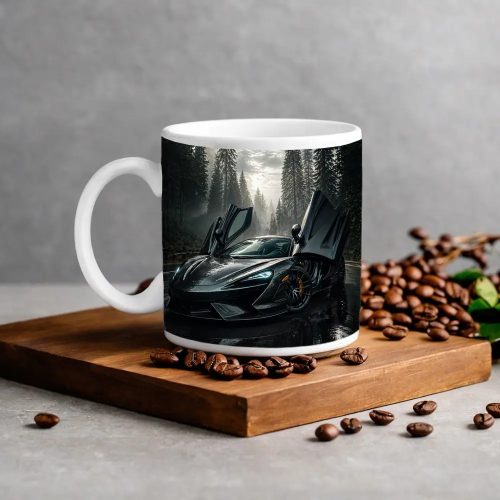 McLaren Supercar Wet Forest Road Dark – Mugs