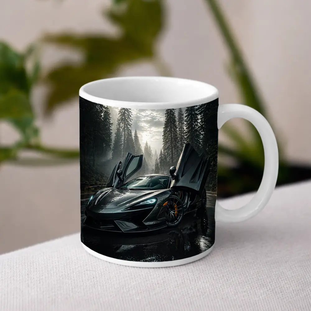 McLaren Supercar Wet Forest Road Dark – Mugs