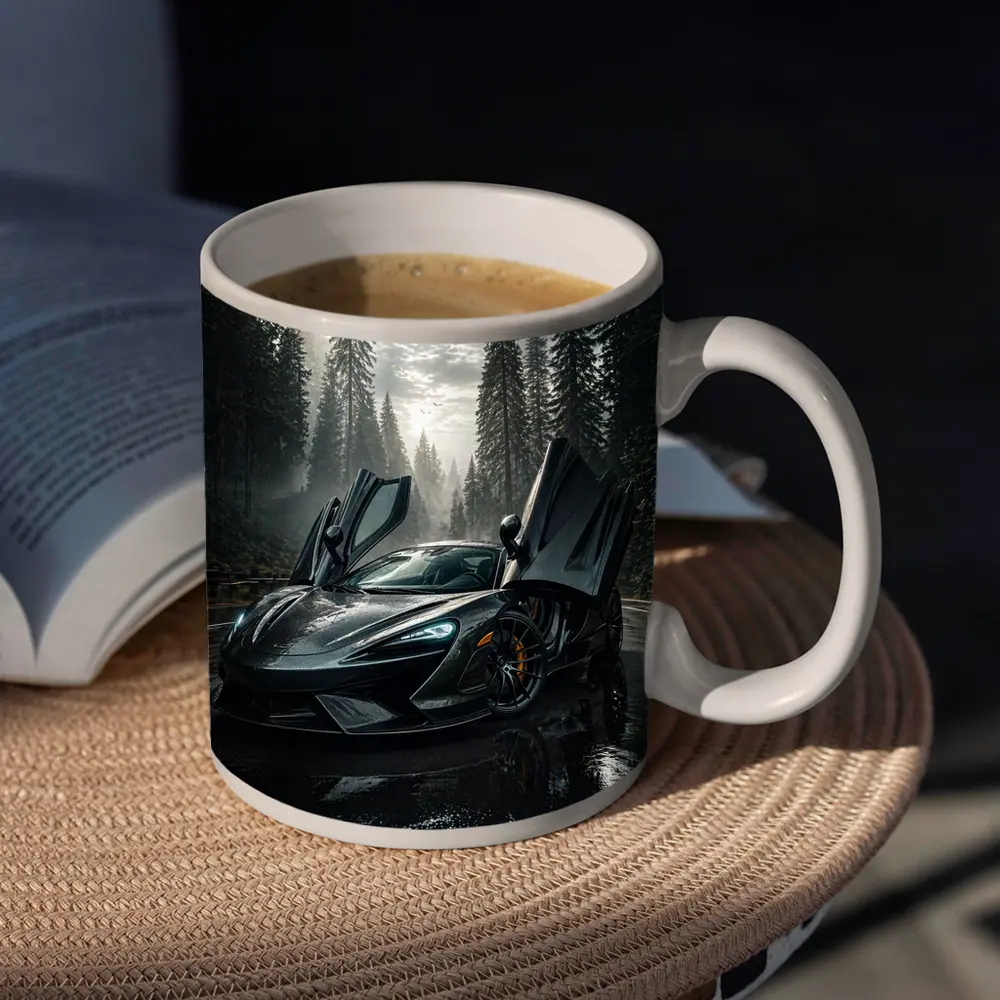 McLaren Supercar Wet Forest Road Dark – Mugs