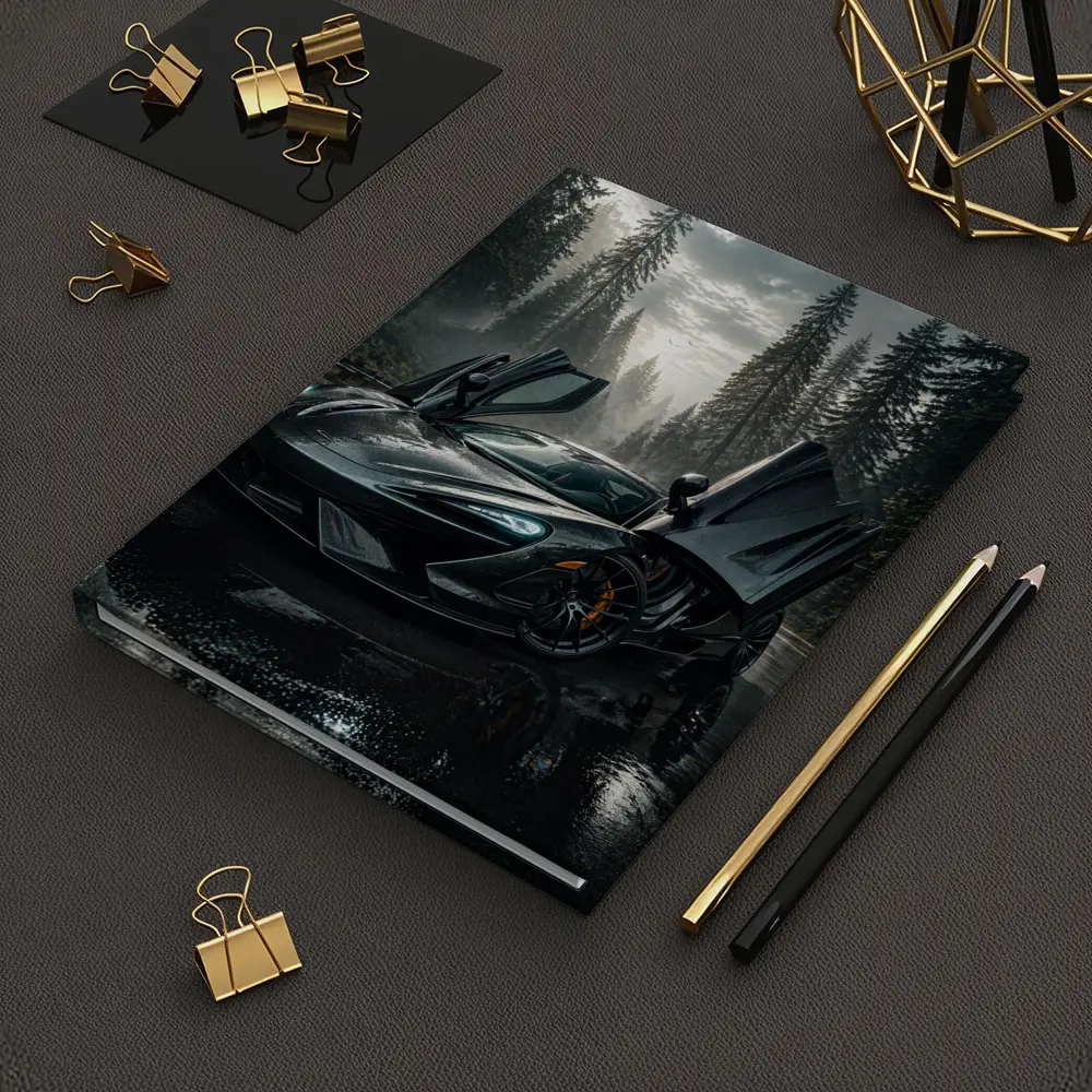 McLaren Supercar Wet Forest Road Dark – Notebooks