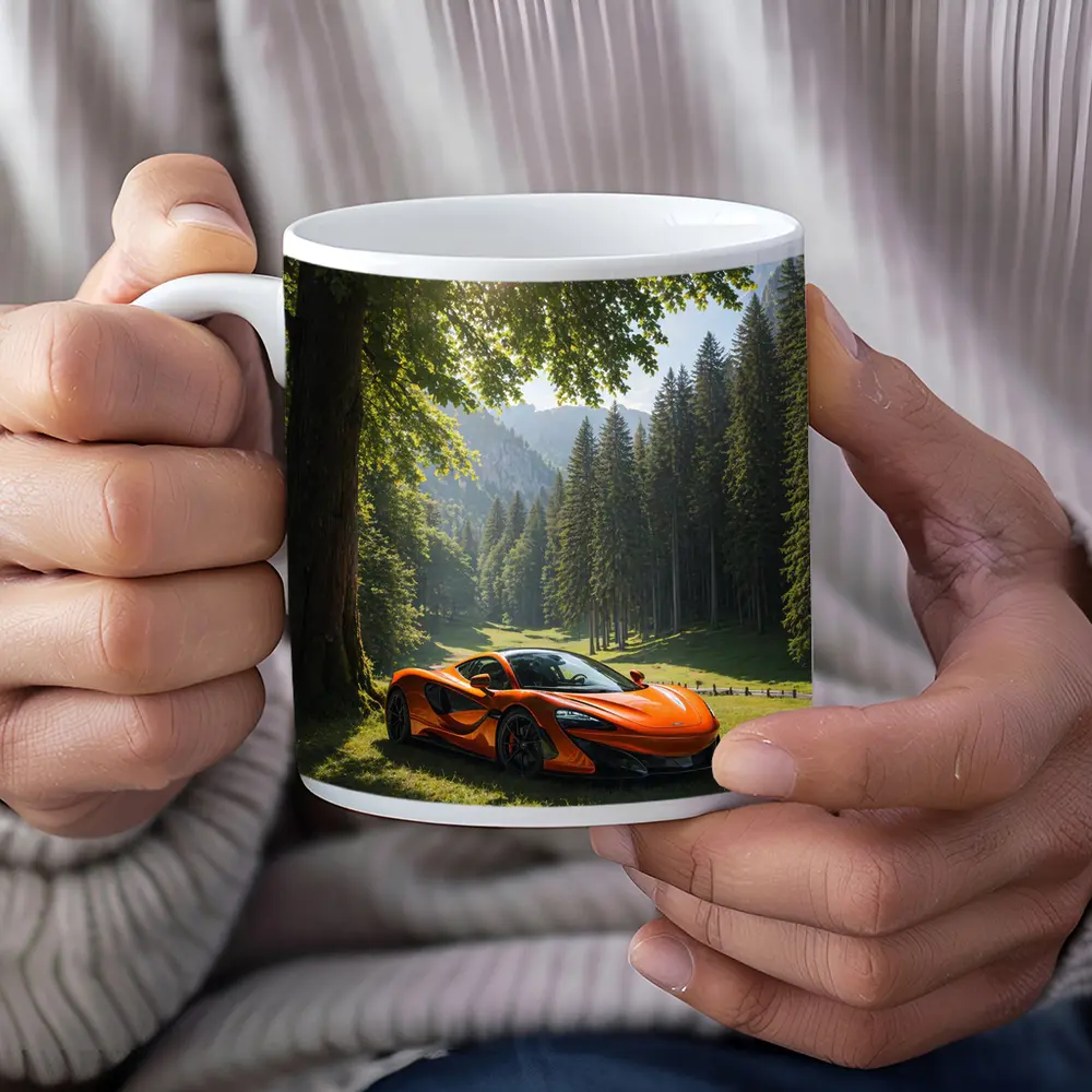 McLaren 570S Orange Supercar Forest Valley – Mugs