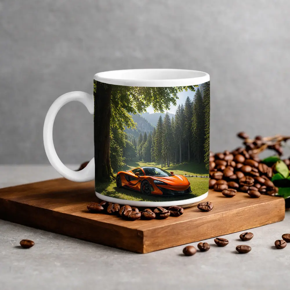 McLaren 570S Orange Supercar Forest Valley – Mugs