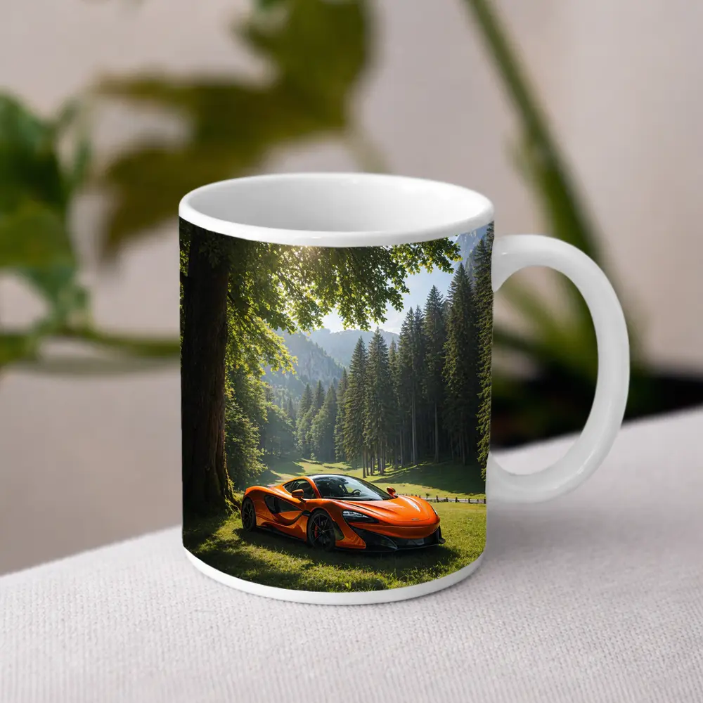 McLaren 570S Orange Supercar Forest Valley – Mugs