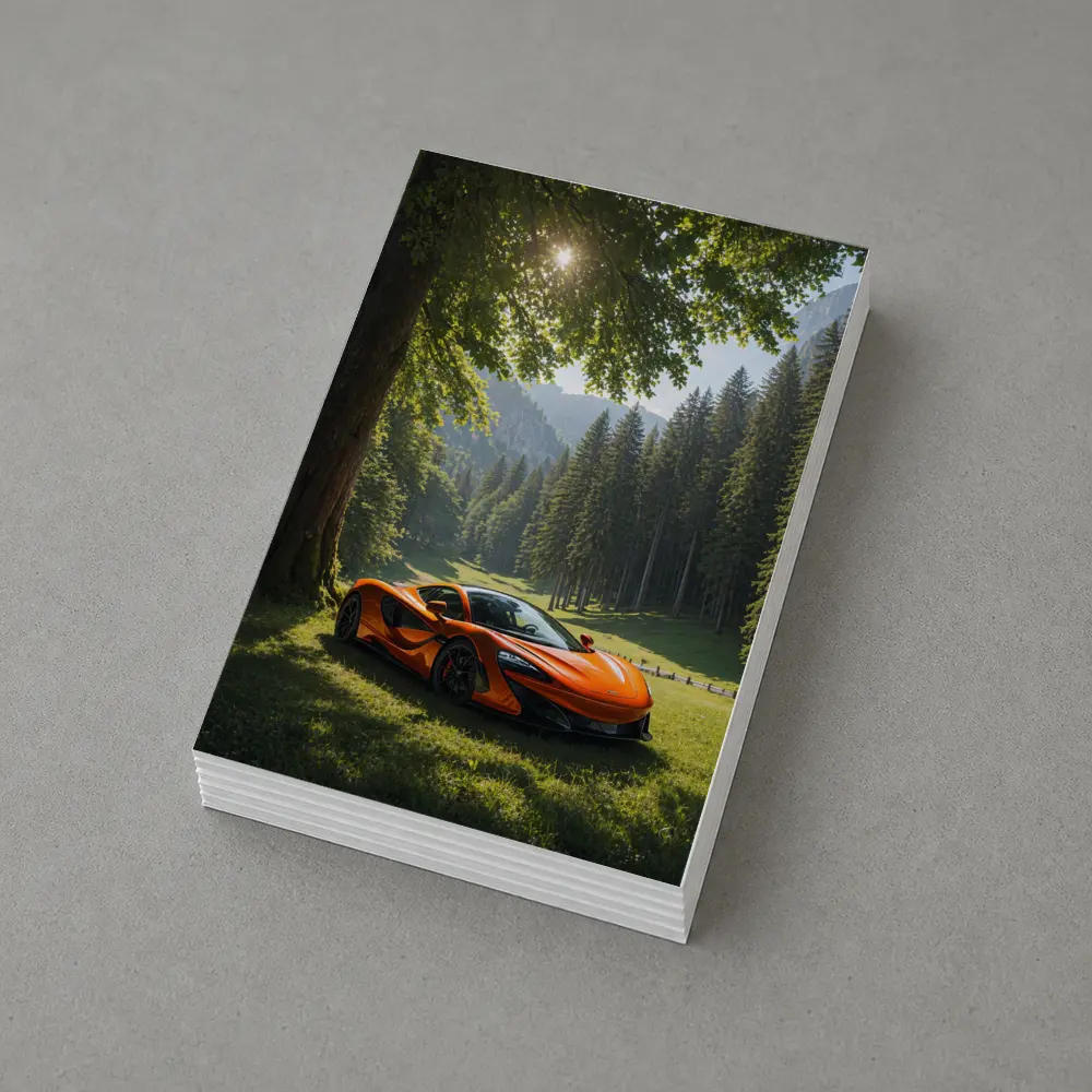 McLaren 570S Orange Supercar Forest Valley – Postcards
