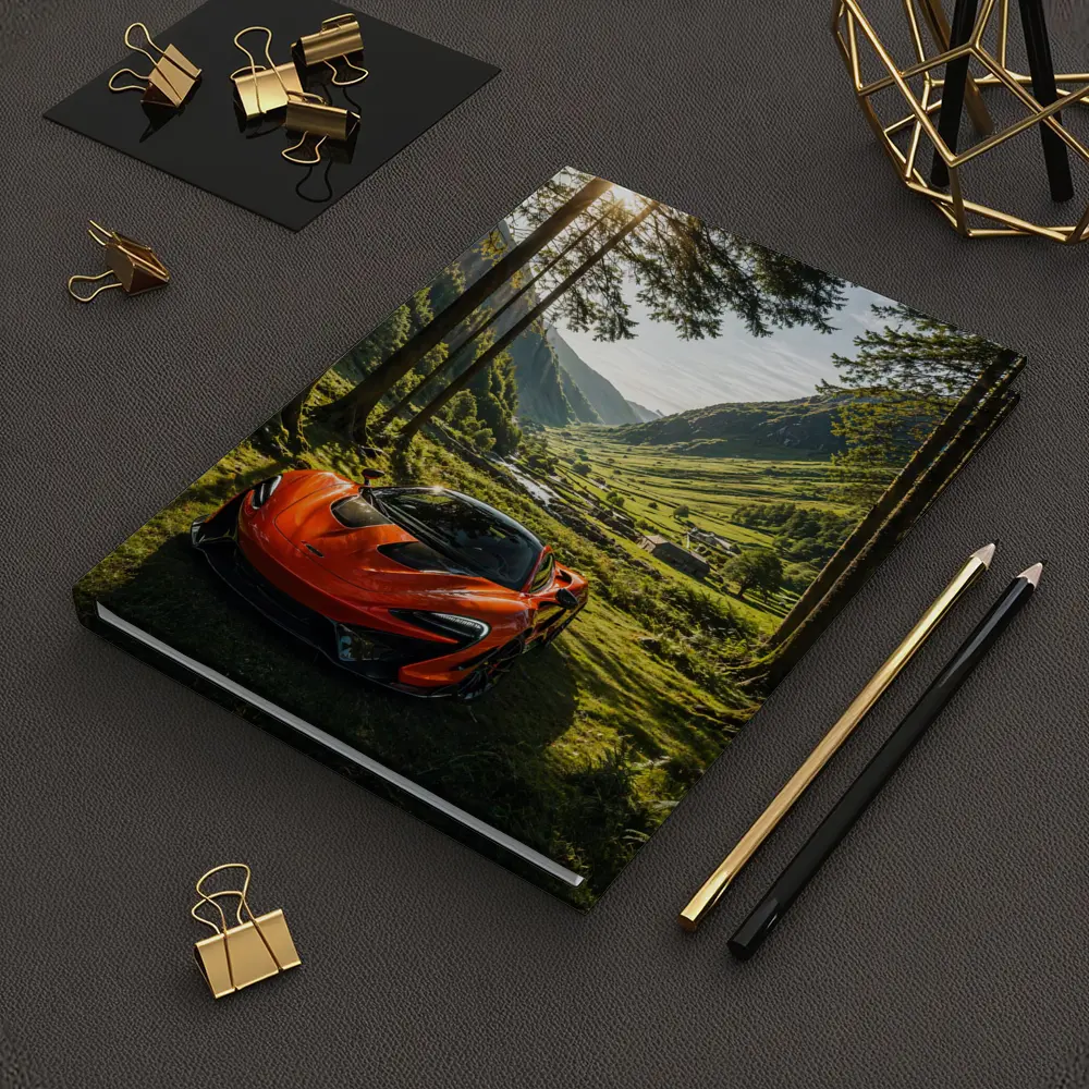 McLaren P1 Orange Supercar Forest Valley – Notebooks
