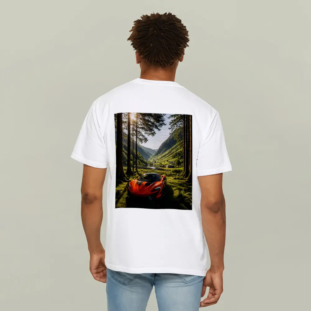 McLaren P1 Orange Supercar Forest Valley – T-Shirts
