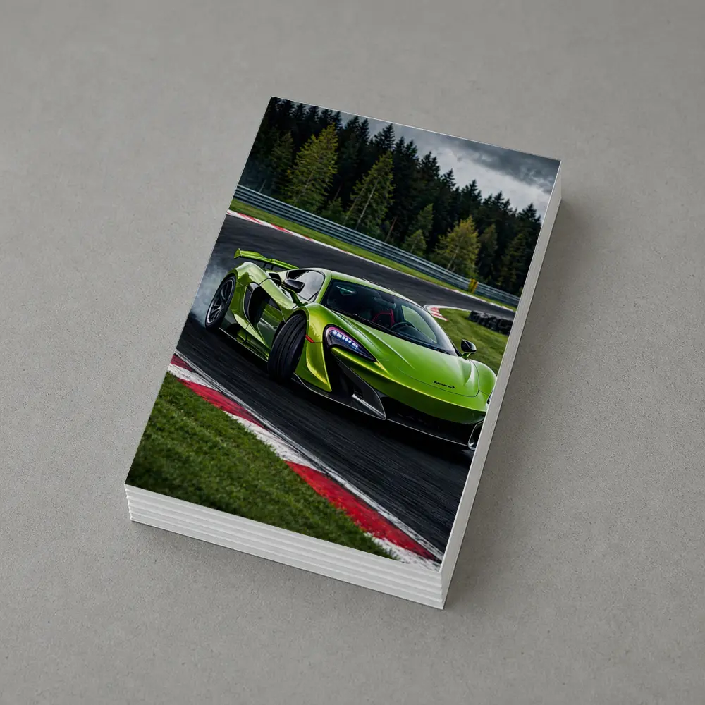 McLaren 600LT Green Drifting Race Track – Postcards