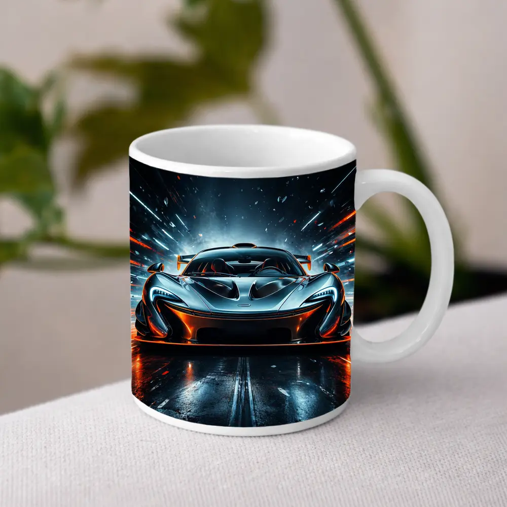 McLaren P1 Supercar Neon Night Track – Mugs