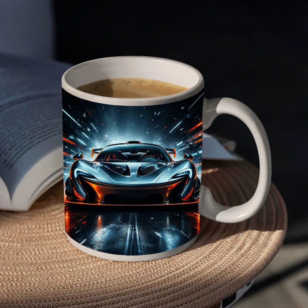 McLaren P1 Supercar Neon Night Track – Mugs