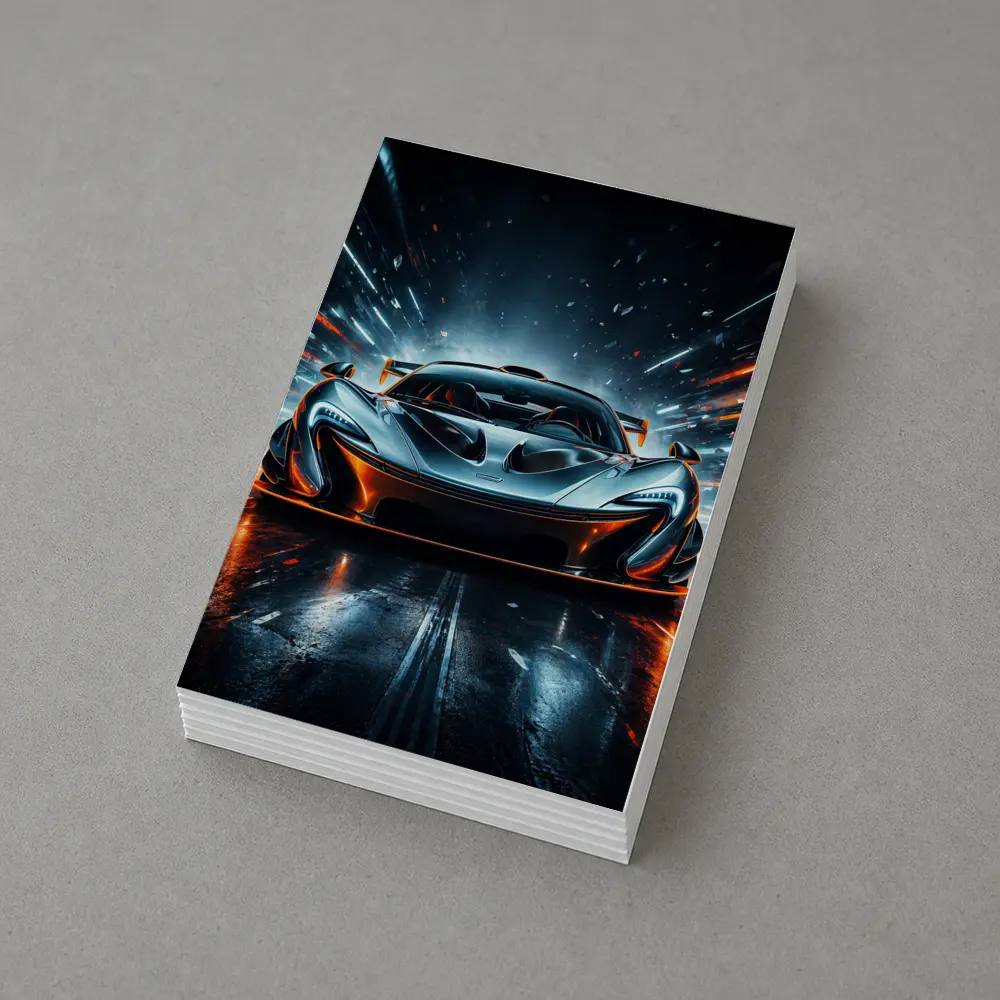 McLaren P1 Supercar Neon Night Track – Postcards