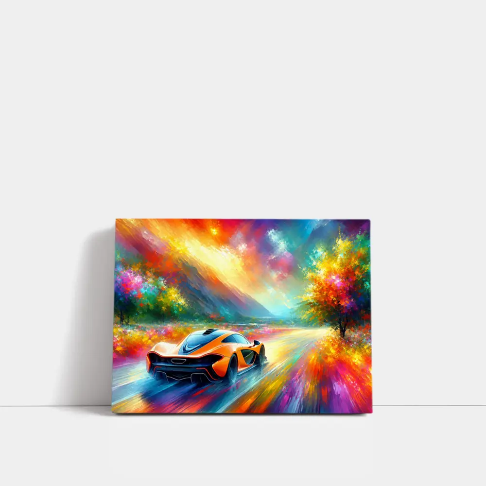 McLaren P1 Colorful Impressionist Painting Art – Wall Art