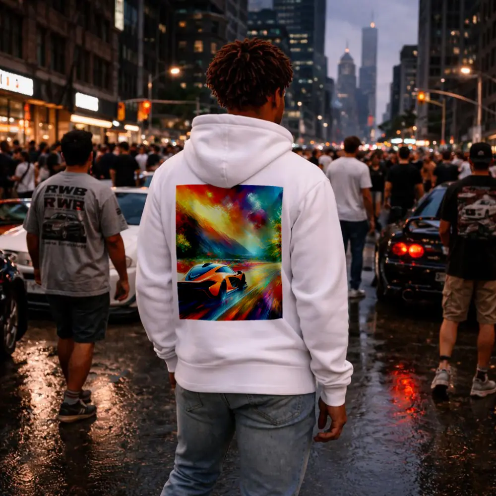McLaren P1 Colorful Impressionist Painting Art – Hoodies