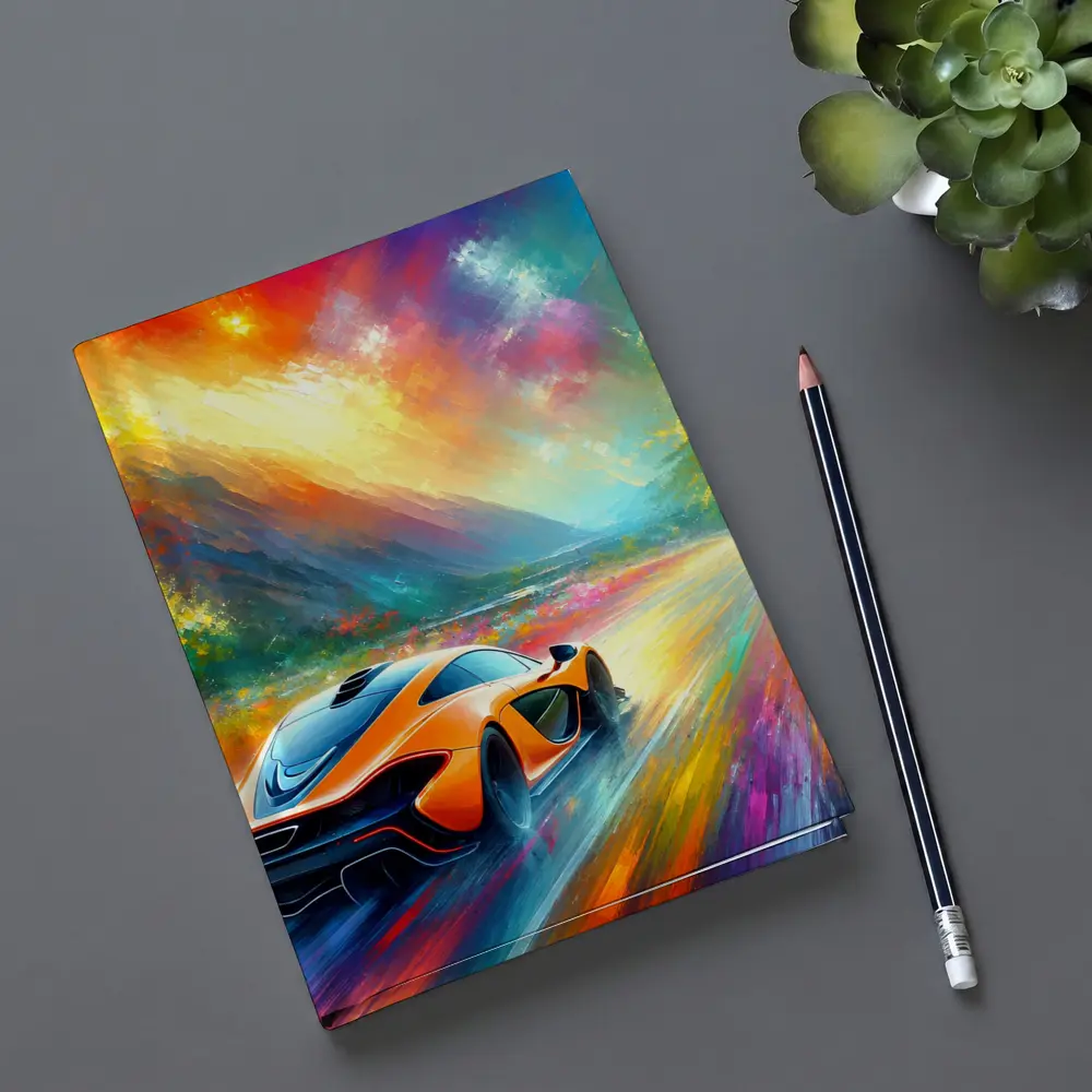 McLaren P1 Colorful Impressionist Painting Art – Notebooks