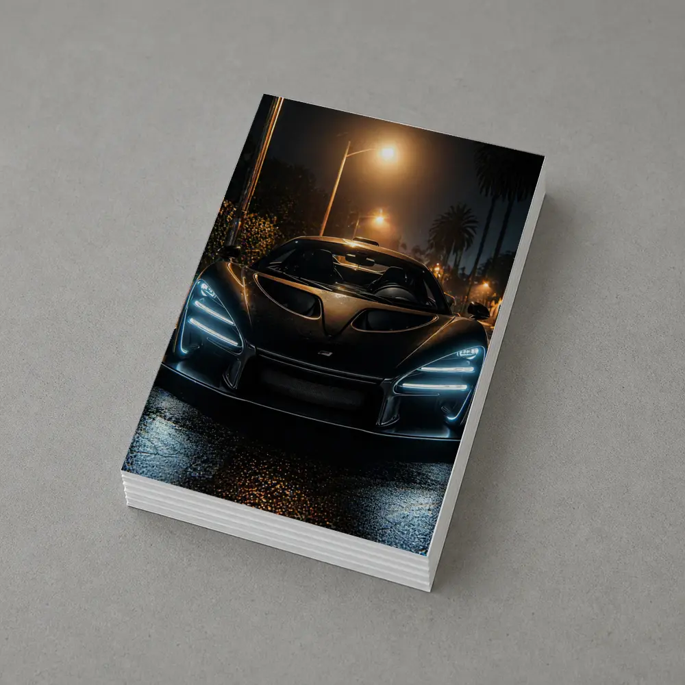 McLaren Senna Black Car Night Street – Postcards
