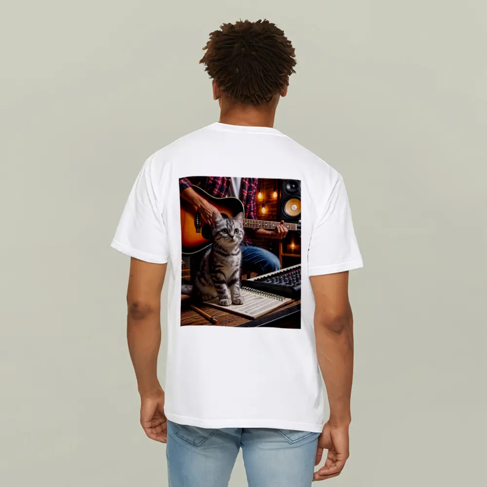 American Shorthair Kitten Music Studio Scene – T-Shirts