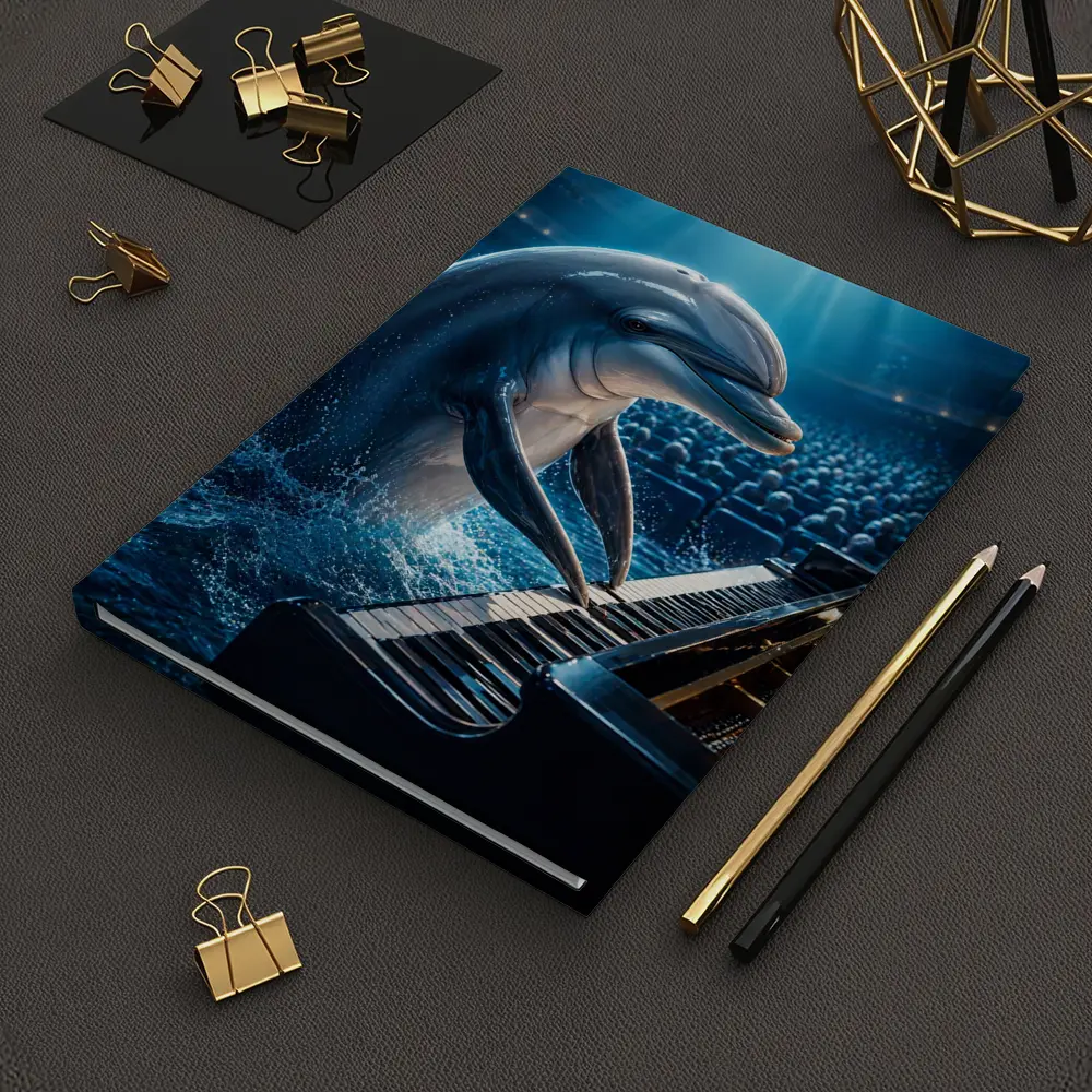 Dolphin Playing Piano At Concert Hall – Notebooks