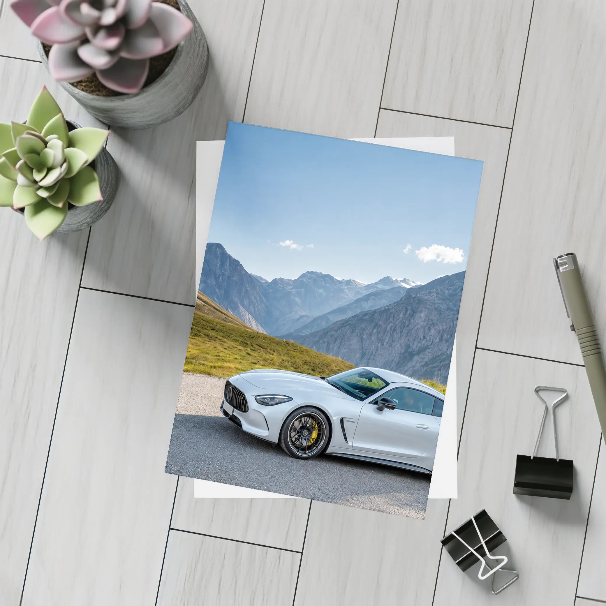 Mercedes AMG GT Coupe Alpine Mountains – Postcards