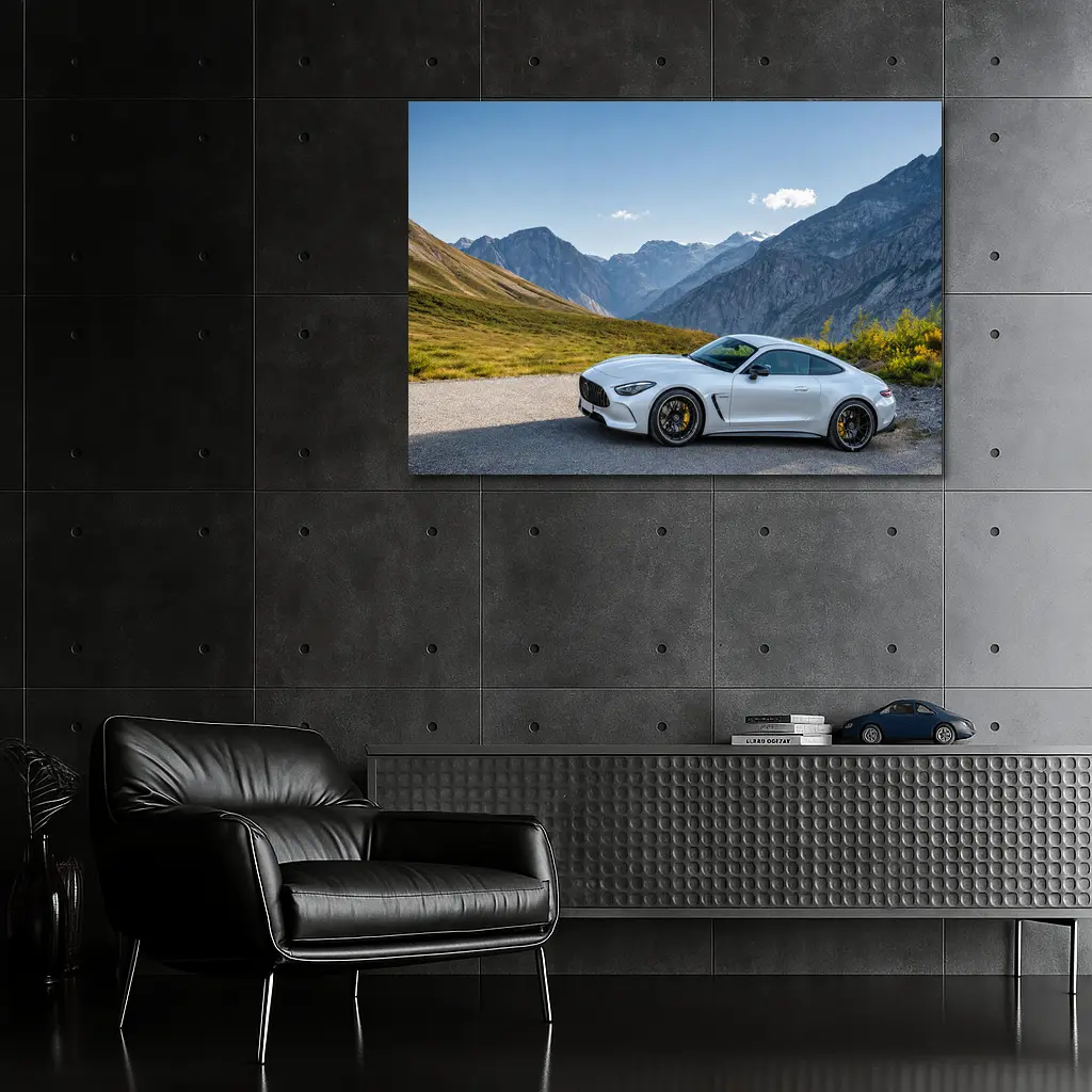 Mercedes AMG GT Coupe Alpine Mountains – Wall Art