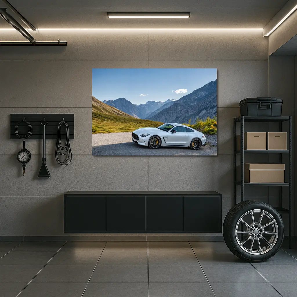 Mercedes AMG GT Coupe Alpine Mountains – Wall Art