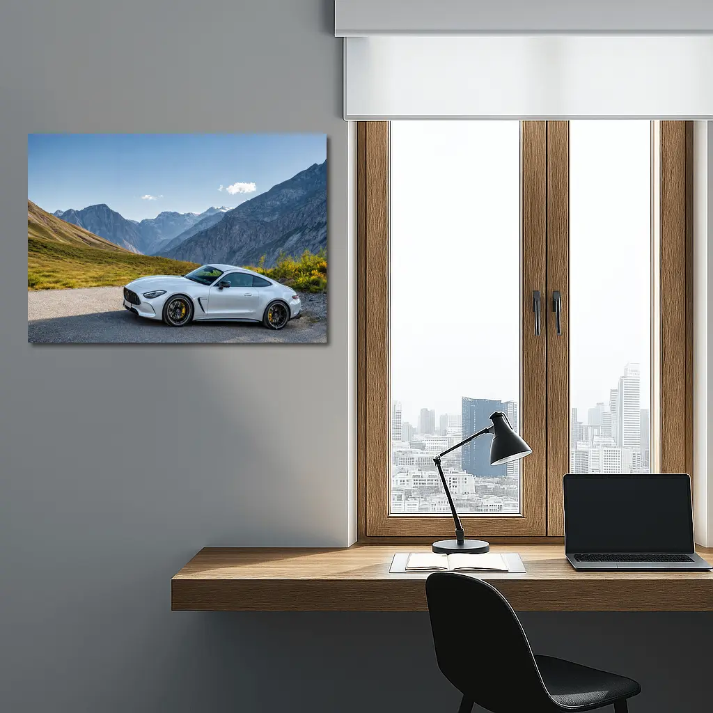 Mercedes AMG GT Coupe Alpine Mountains – Wall Art