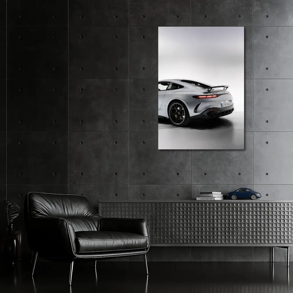 Mercedes AMG GT Silver Studio Shot – Wall Art