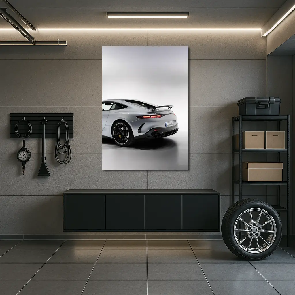 Mercedes AMG GT Silver Studio Shot – Wall Art