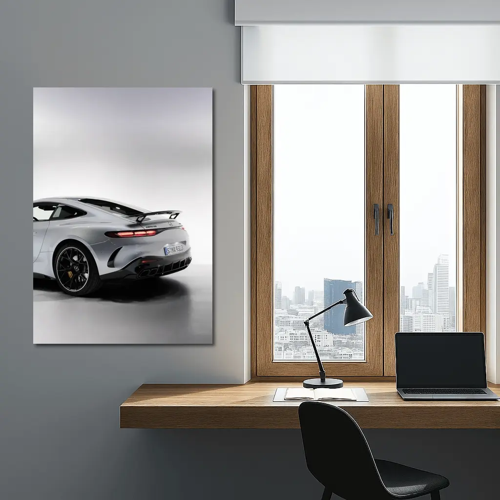 Mercedes AMG GT Silver Studio Shot – Wall Art