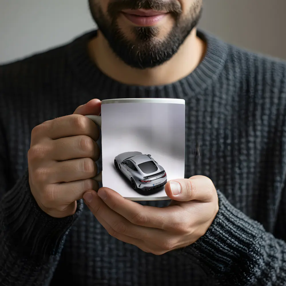 Mercedes AMG GT Silver Studio Shot – Mugs