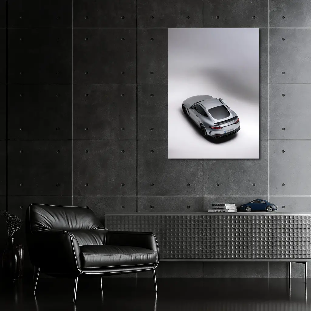 Mercedes AMG GT Silver Studio Shot – Wall Art