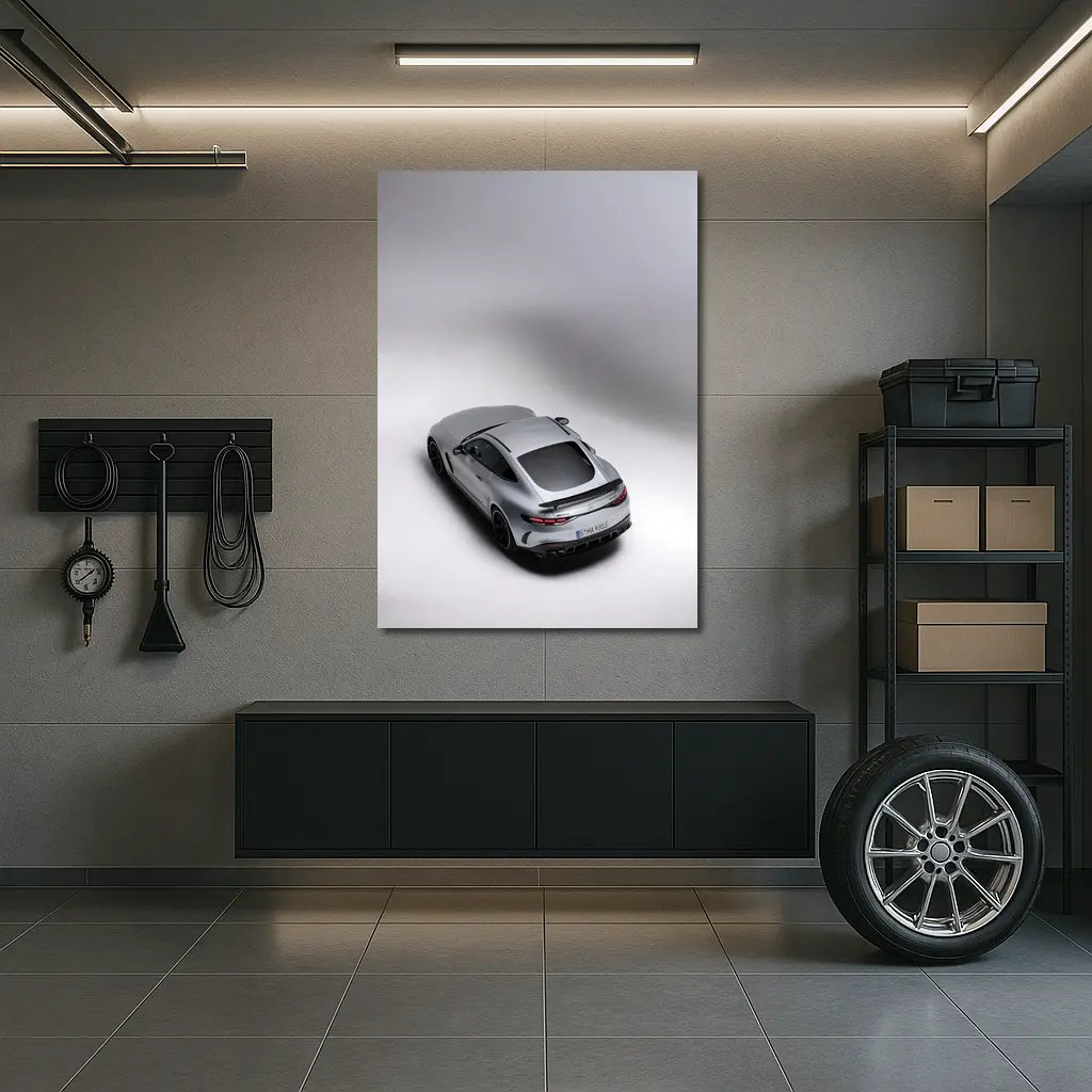 Mercedes AMG GT Silver Studio Shot – Wall Art