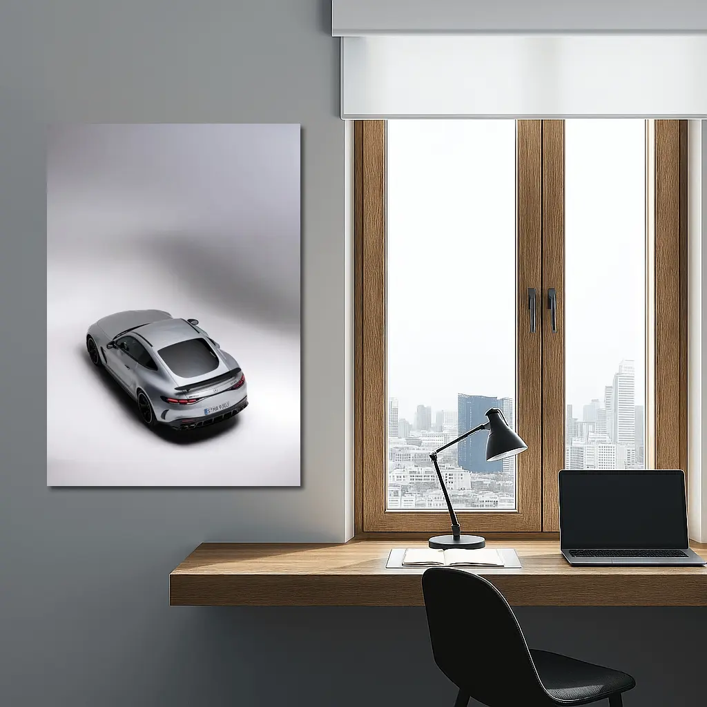Mercedes AMG GT Silver Studio Shot – Wall Art