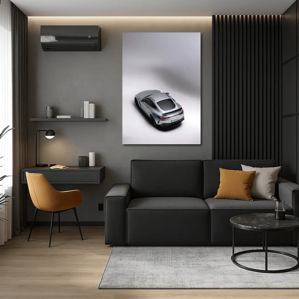 Mercedes AMG GT Silver Studio Shot – Wall Art