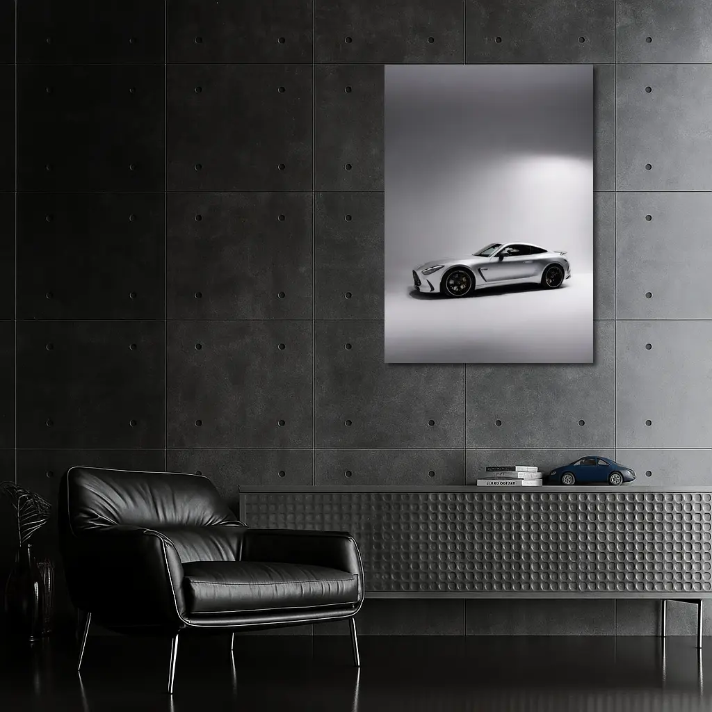 Mercedes AMG GT Silver Studio Shot – Wall Art